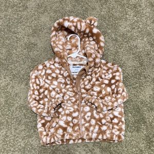 Old Navy leopard zipper jacket size 12-18 months